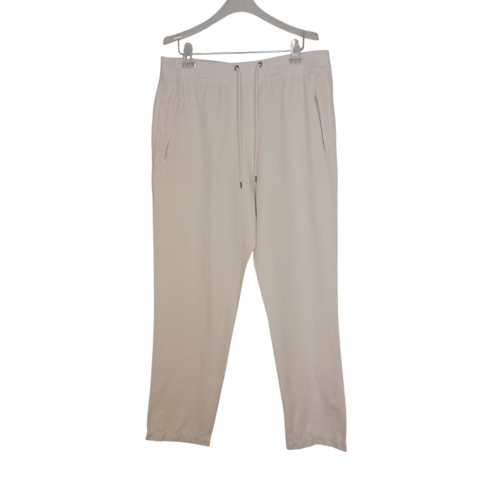 James Perse Super Soft Twill Drawstring Waist Pants Women's Lg Vanilla - Picture 2 of 12